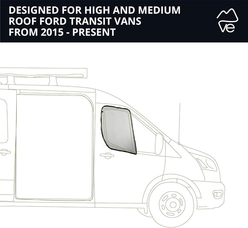 VanEssential Front Door Bug Screens (Pair) Designed for Ford Transit - Image 5